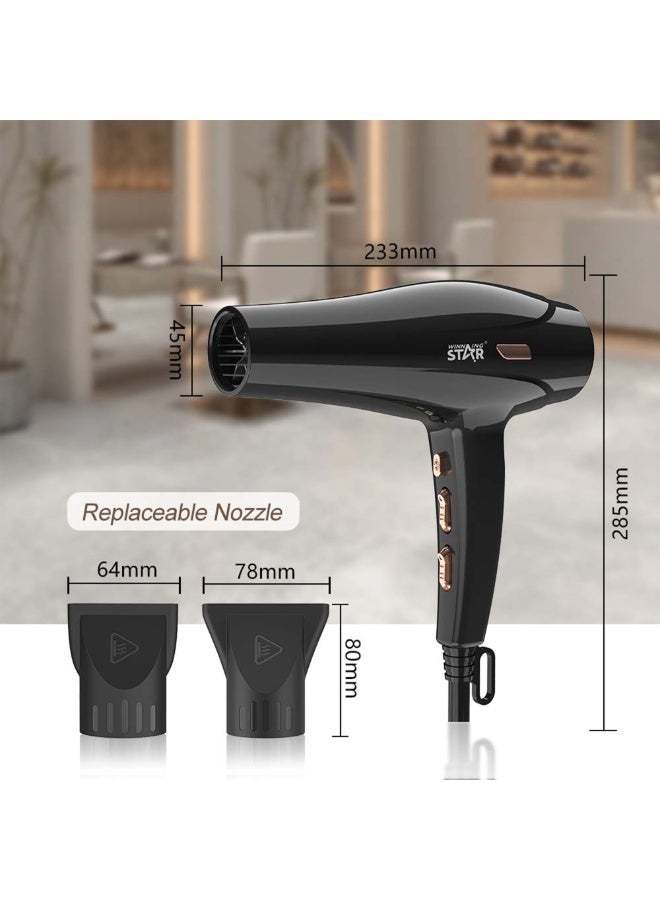 Winning Star Professional High-Speed Salon Hair Dryer ST-5714 – 2400W, 2-Speed, 3-Temperature Settings, Overheat Protection - Image 4