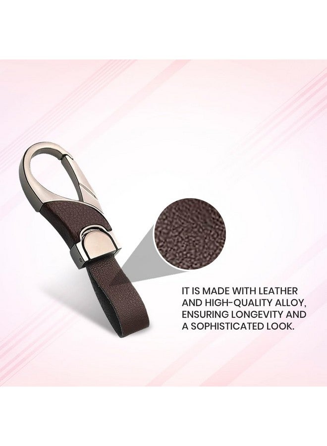 keyzone Unisex D Shape Buckle Keychain Keyring Keyholder for Car Keys (Black) - Image 5