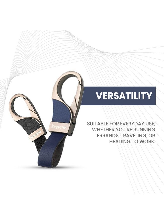 keyzone Unisex D Shape Buckle Keychain Keyring Keyholder for Car Keys (Black) - Image 4