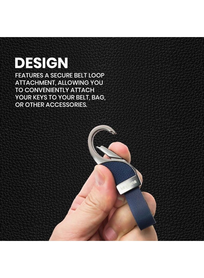 keyzone Unisex D Shape Buckle Keychain Keyring Keyholder for Car Keys (Black) - Image 3