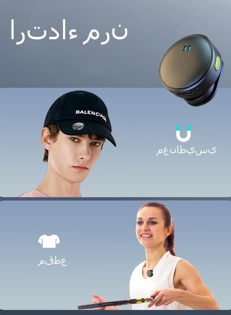 ميكروفون لافالير لاسلكي لأجهزة iPhone/Android، ميكروفون صغير مع حافظة شحن، مشبك مغناطيسي، إلغاء الضوضاء، مدى 300 قدم، ميكروفون مكثف للبث المباشر، تسجيل الفيديو، تيك توك ويوتيوب - Image 3