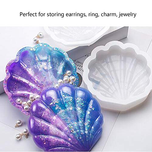 ONDY Silicone Resin Molds - Jewelry Storage Box Molds, Seashell Epoxy Molds for Resin Crafts DIY - Image 3