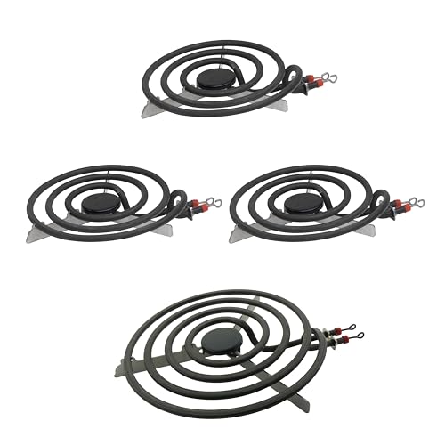 KITCHEN BASICS 101 4 Pack SP22YA Electric Range Burner Surface Element Replacement for GE WB30X253 WB30X254, Includes 1 8-Inch and 3 6-Inch Burners 325503, EA244014, PS244014, AH244014, WB30X0253 - Image 2