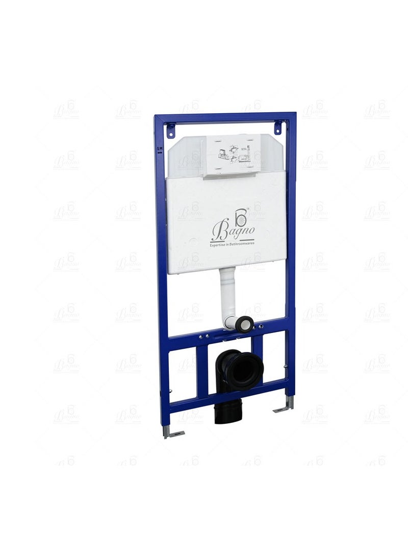 B Bagno Tank TC01 Concealed Toilet Water Cistern with Chrome Dual Flush Actuator - Image 1