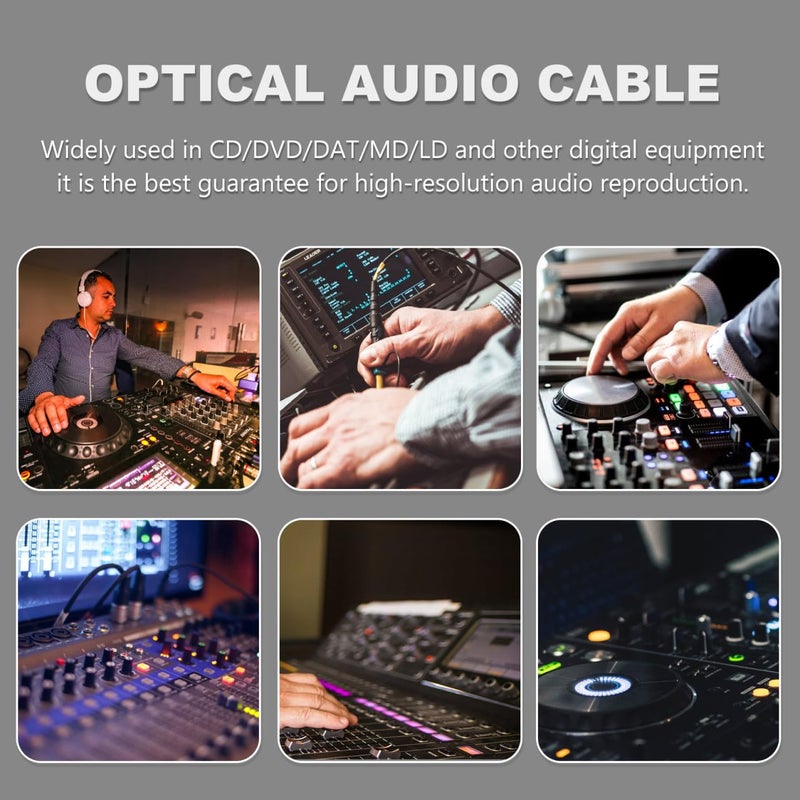 Digital Optical Audio Cable 1.5m Black Od 6.0 Fiber Male to Male Cord for Home Theater Tv and Game Console Audio Connection - Image 4
