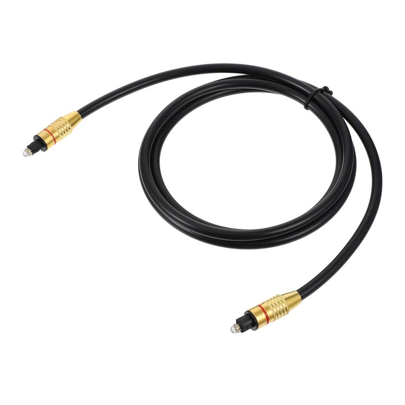 Digital Optical Audio Cable 1.5m Black Od 6.0 Fiber Male to Male Cord for Home Theater Tv and Game Console Audio Connection - Image 1