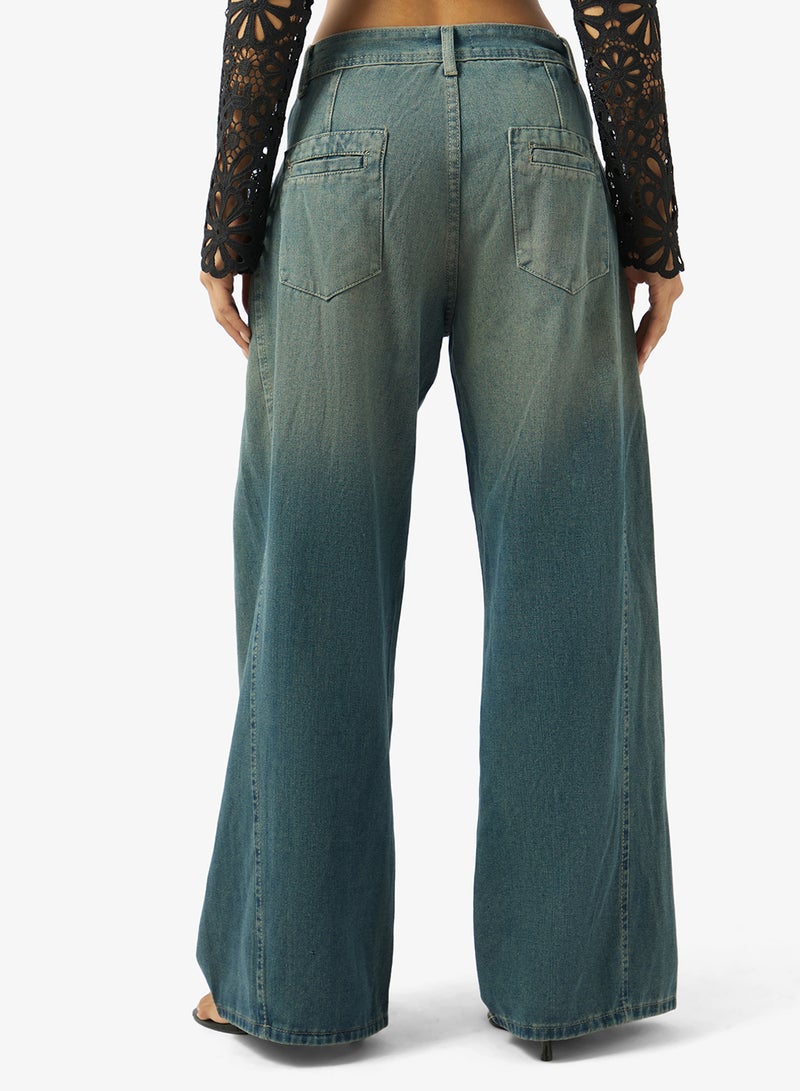 Ginger Low Rise Wide Leg Jeans - Image 3