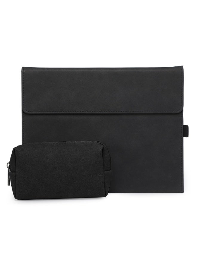 اكسيسن حقيبة جهاز كمبيوتر محمول لـ Microsoft Surface Pro 11/10/9، زاوية عرض قابلة للتعديل، متوافقة مع لوحة مفاتيح Type Cover، حقيبة جهاز كمبيوتر محمول رفيعة وخفيفة الوزن (أسود) - Image 1