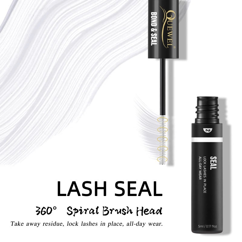 QUEWEL Lash Clusters Bond & Seal - Black Lash Glue for DIY Eyelash Extensions, Strong Hold & Waterproof - Image 3