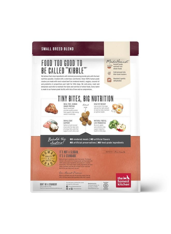 the honest kitchen - The Honest Kitchen Whole Food Clusters Small Breed Grain Free Beef Dry Dog Food, 4 lb Bag - Image 1