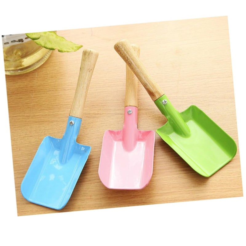 3Pcs Wooden Garden Hand Trowel Set for Transplanting Digging Scoop Random Color - Image 5