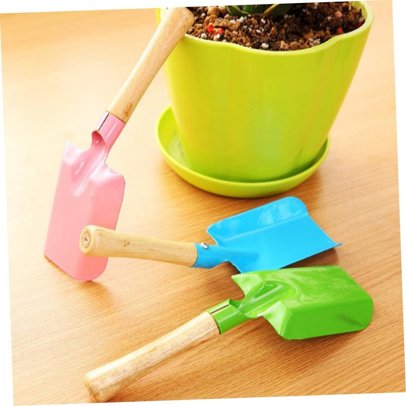 3Pcs Wooden Garden Hand Trowel Set for Transplanting Digging Scoop Random Color - Image 4