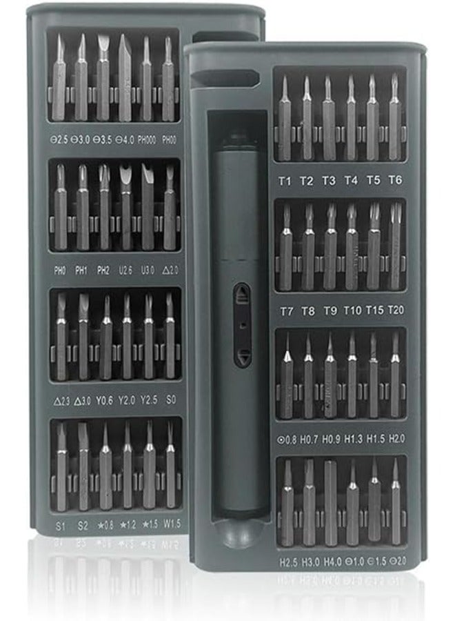 49 in 1 Small Precision Screwdriver Set, Mini Magnetic Screwdriver Bit Set Tool Kit, 24 Bits with Plastic Case for Mobile Phone, Laptop, Watch  - Image 1
