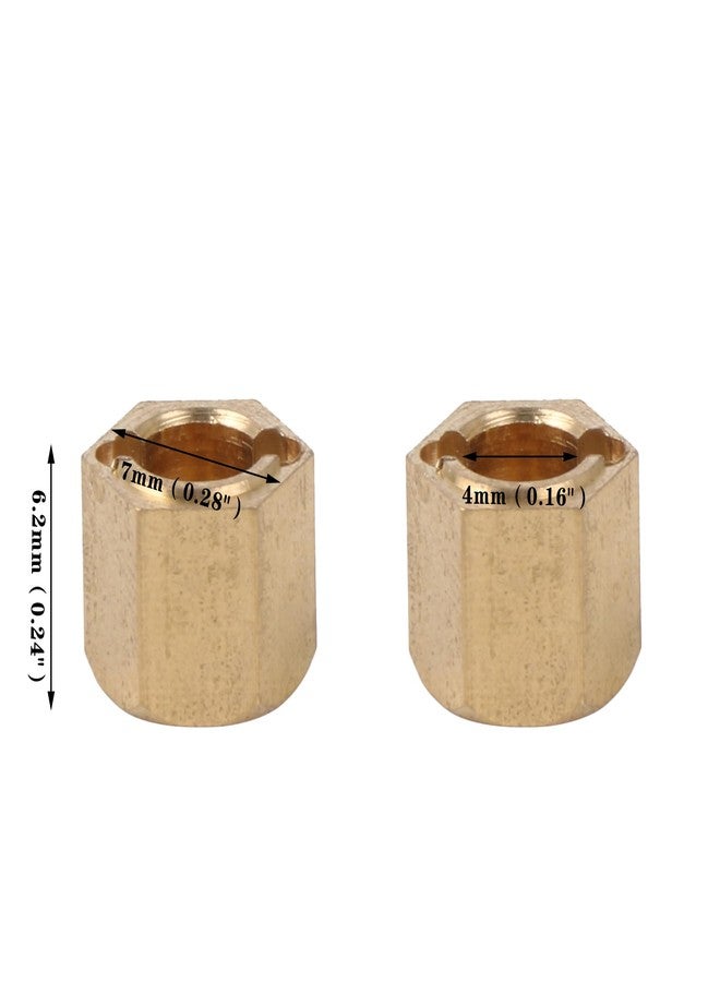 BQLZR RC Brass Wheel Hex Hubs Drive Adapter Replacement for FMS FCX24 1:24 Pack of 4 - Image 4
