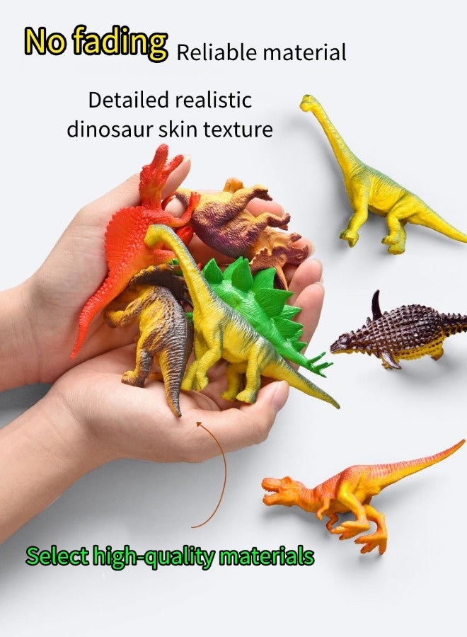 فيكسبلورن 22 قطعة لعب مركبات اللعب لعبة شاحنة الديناصورات، شاحنة نقل الديناصورات، بما في ذلك 15 نموذج ديناصور، بيض ديناصور، أشجار لعبة، أحجار لعبة، هدايا مناسبة للأطفال من سن 3-7 سنوات، مجموعة ألعاب سيارات الديناصورات - Image 5