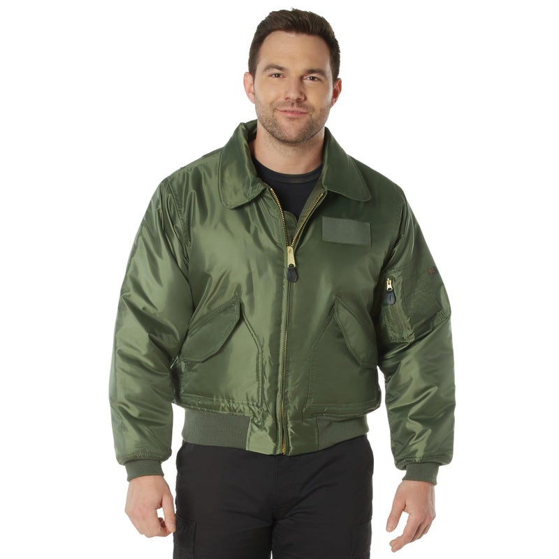 Rothco CWU-45P Flight Jacket - Iconic Bomber Style Jacket Cold Weather Coat (US, Alpha, Large, Regular, Regular, Sage Green) - Image 1