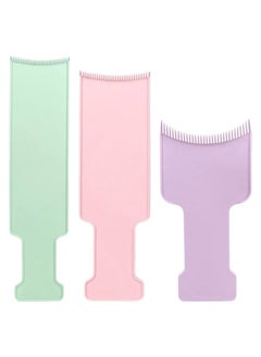 BinaryABC Flat Top Balayage Board Comb Paddle Highlighting Color Board, 3Pcs (Assorted Color)  - Image 1