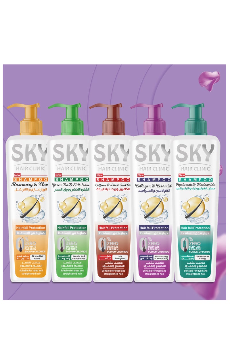 SKY Sky Clinic Shampoo 400ml Green Tea and Sidr Leaves Sky Clinic Shampoo 400ml Green Tea and Sidr Leaves  - Image 3
