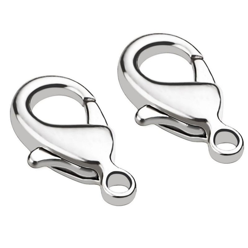 50pcs Trigger Lobster Claw Clasp Large 20mm Sterling Silver Plated Brass for DIY Craft Jewelry Making CF121