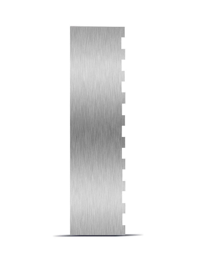 Abvsdu 9 Inch Stainless Steel Cake Scraper, Cream Cake Scraper Sided Patterned Edge Stripe Edge Smoother Scraper Cake Smoother Frosting Scraper Cake Decorating Comb for Mousse Butter Cream - Image 1