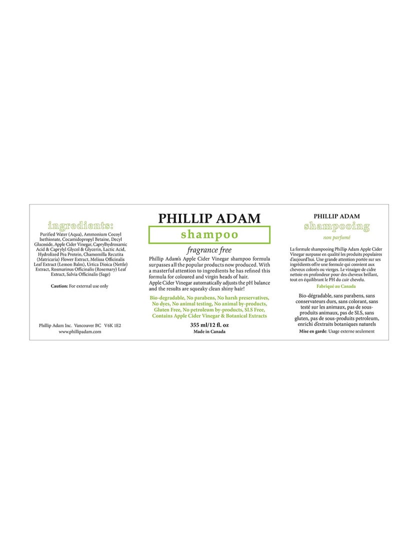 فيليب آدم شامبو فيليب آدم خالٍ من العطور ، 12 أونصة - Image 3