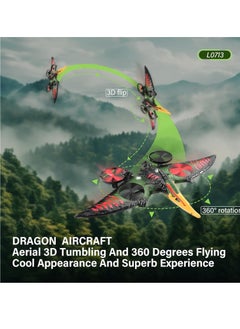 LIVVY Dragon Remote Control Airplane for Adults (L0713) – Flying Dinosaur RC Plane (طائرة ديناصور ريموت كنترول), War Plane Glider (طائرة حربية), 2.4GHz 6-Axis Gyro EPP Foam RC Aircraft (طائرة تحكم عن بعد) with One-Key Take Off & 360° Rotation – Easy to Fly Fighter Jet Toy (طيارة أطفال، طيارة درون للأطفال) for Kids & Beginners  - Image 3