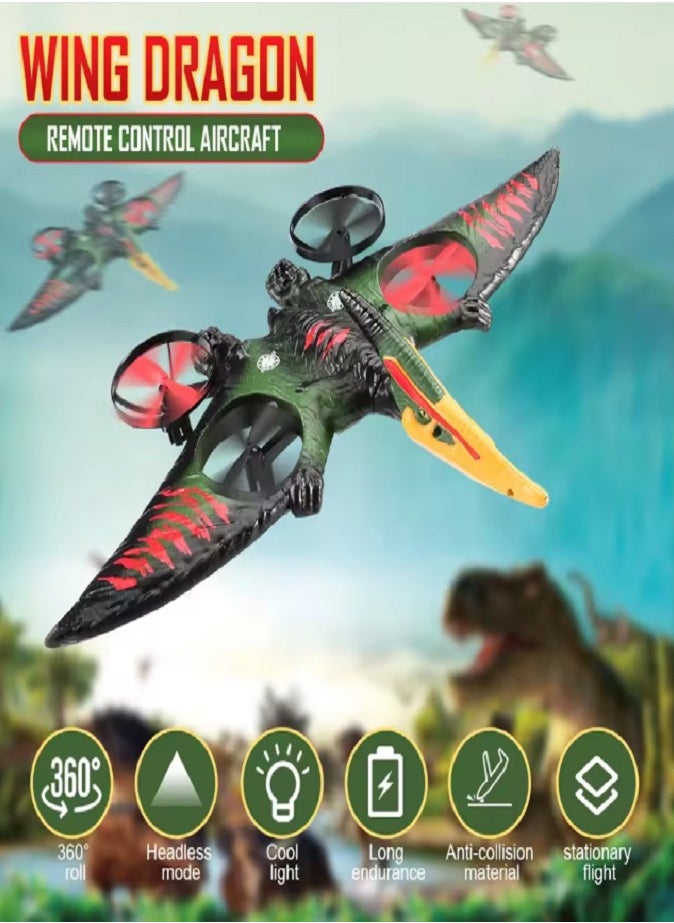 Dragon Remote Control Airplane for Adults (L0713) – Flying Dinosaur RC Plane (طائرة ديناصور ريموت كنترول), War Plane Glider (طائرة حربية), 2.4GHz 6-Axis Gyro EPP Foam RC Aircraft (طائرة تحكم عن بعد) with One-Key Take Off & 360° Rotation – Easy to Fly Fighter Jet Toy (طيارة أطفال، طيارة درون للأطفال) for Kids & Beginners