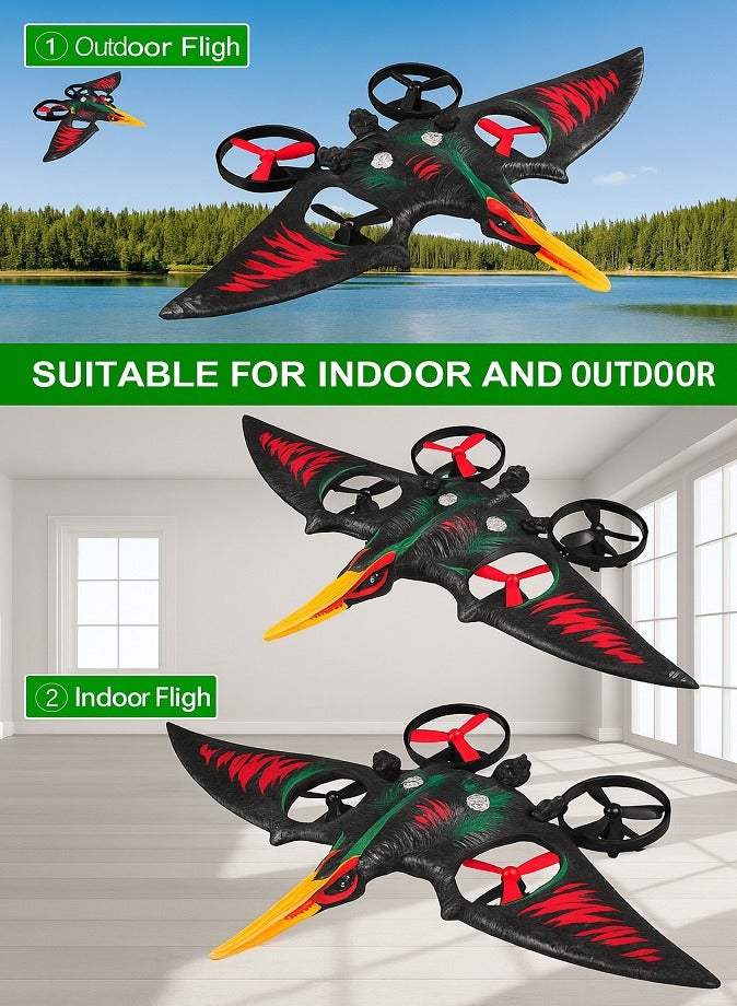 ليفي طائرة أطفال دراجون بجهاز تحكم عن بعد للبالغين (L0713) – طائرة ديناصور طائرة RC (طائرة ديناصور ريموت كنترول)، طائرة حربية شراعية (طائرة حربية)، طائرة جيروسكوبية رغوية EPP بتردد 2.4 جيجاهرتز و6 محاور (طائرة تحكم عن بعد) مع إقلاع بمفتاح واحد ودوران 360 درجة – لعبة طائرة مقاتلة سهلة الطيران (طيارة، طائرة بدون طيار للأطفال) للأطفال والمبتدئين - Image 2
