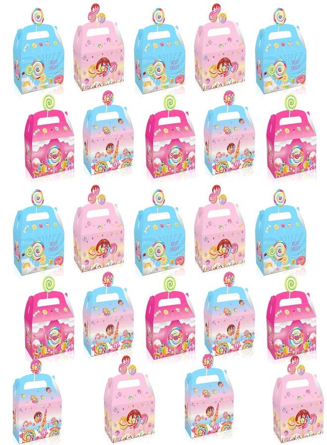 ATSMOICY 24 Pack Candyland Favor Gift Boxes - Sweet Candy Lollipop Windmill Baby Shower Birthday Party Supplies Decoration Party Favor Goodie Bags Candy Treat Gift Box - Image 1