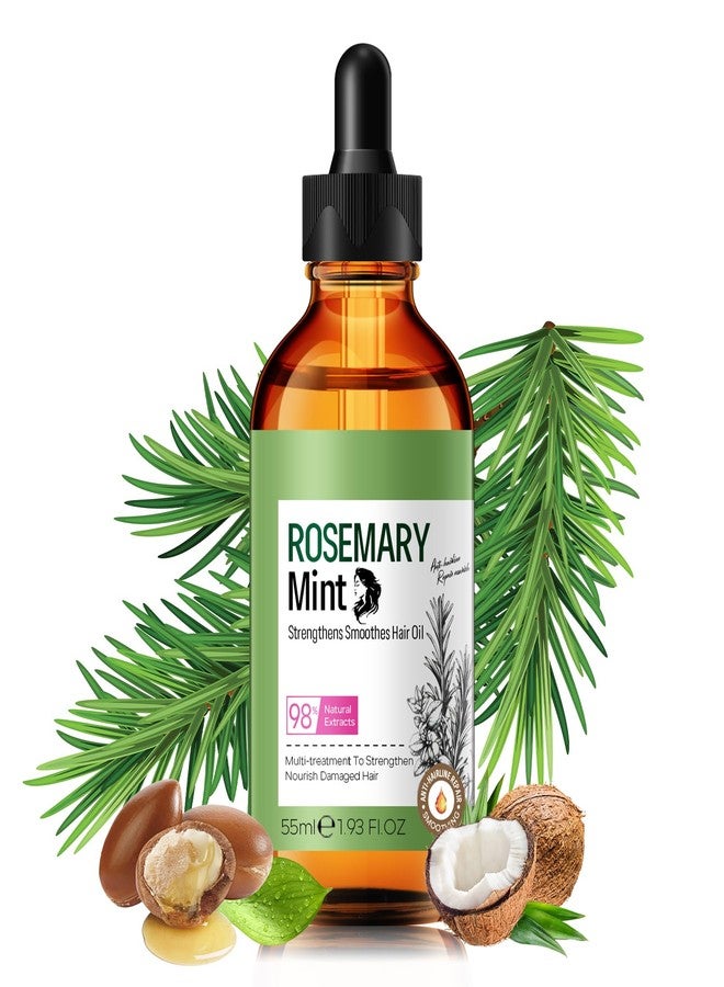 FREEORR Rosemary Mint Hair Oil for Hair Growth, Strengthening and Smoothing Hair Oil, Deep Moisturizing and Nourish for Split Ends and Dry Scalp, Aromatherapy, Lightweight and Non-Greasy, 1.93 Fl Oz - Image 1