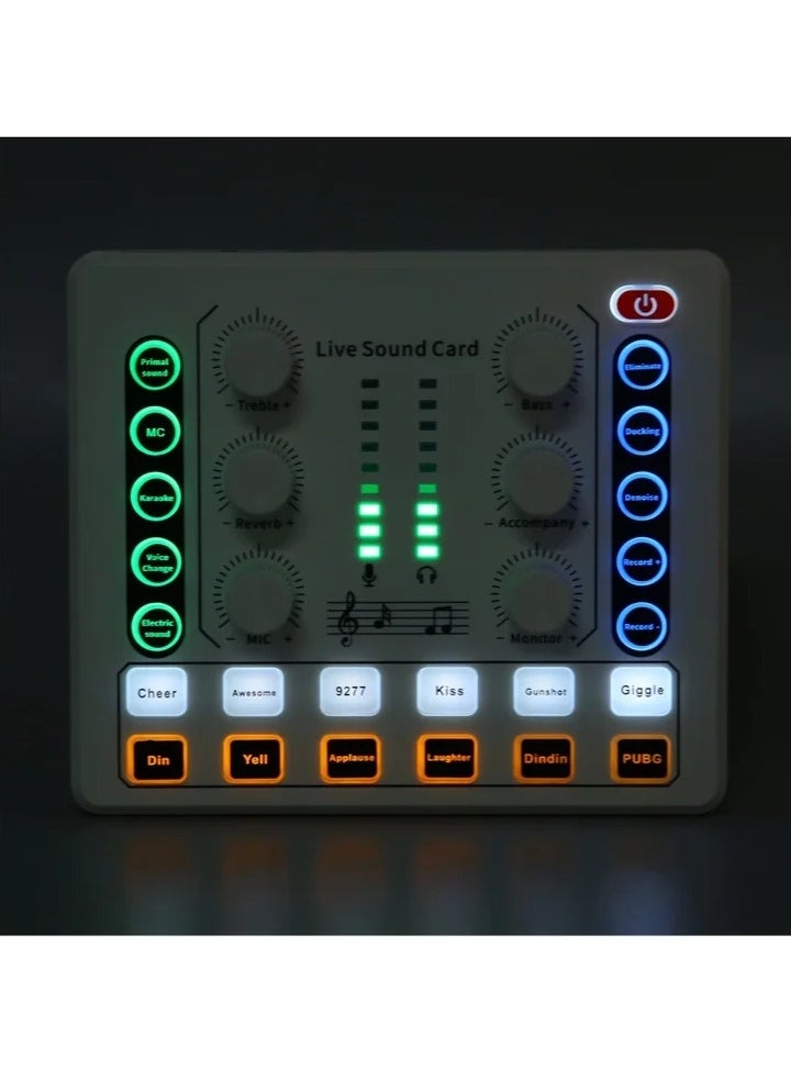 Generic Live Sound Card, Mini Audio Mixer Board for PC Computer Phone, Voice Changer Sound Card Fit for PS4, Xbox, Switch, DJ Mixer, Podcast for Music Recording Karaoke Singing Broadcast, Recording Card  - Image 2