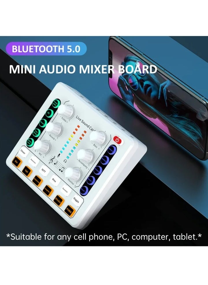 Generic Live Sound Card, Mini Audio Mixer Board for PC Computer Phone, Voice Changer Sound Card Fit for PS4, Xbox, Switch, DJ Mixer, Podcast for Music Recording Karaoke Singing Broadcast, Recording Card  - Image 3