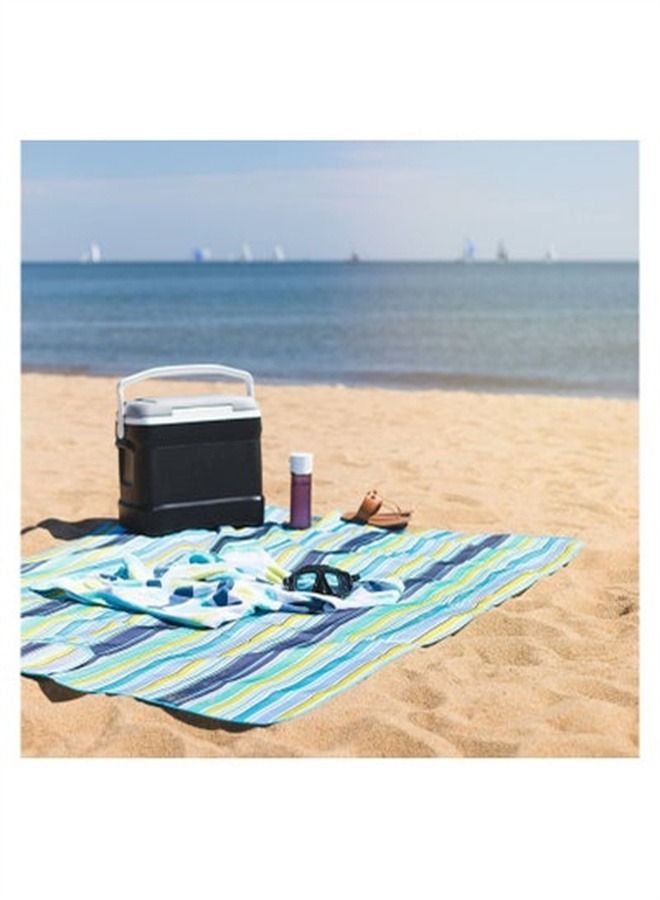 BLOOMING TIME Waterproof Foldable Outdoor Camping Mat Widen Picnic Plaid Beach Blanket Baby Multiplayer Tourist 145x180cm, Blue - Image 3