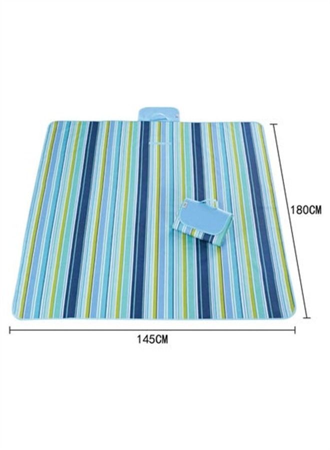 BLOOMING TIME Waterproof Foldable Outdoor Camping Mat Widen Picnic Plaid Beach Blanket Baby Multiplayer Tourist 145x180cm, Blue - Image 4