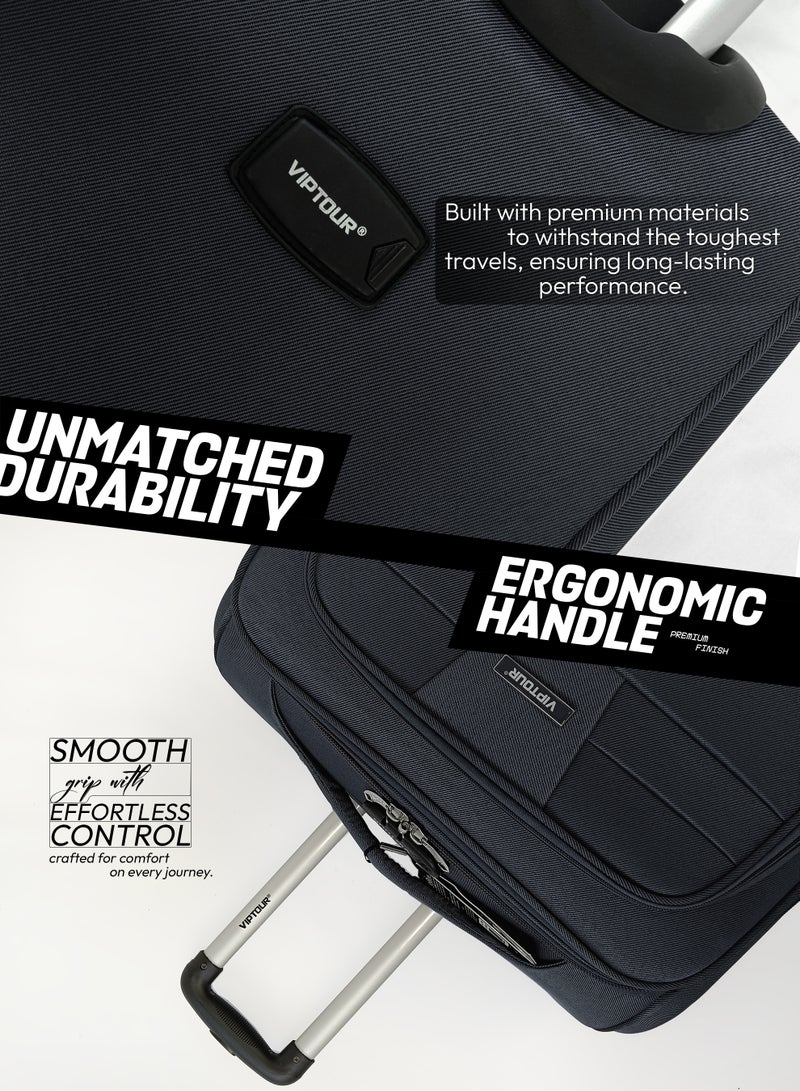 فيبتور مجموعة أمتعة من 4 قطع، حقيبة عربة متينة بعجلتين، قفل رقمي ومقبض تلسكوبي ثلاثي المراحل - Image 3