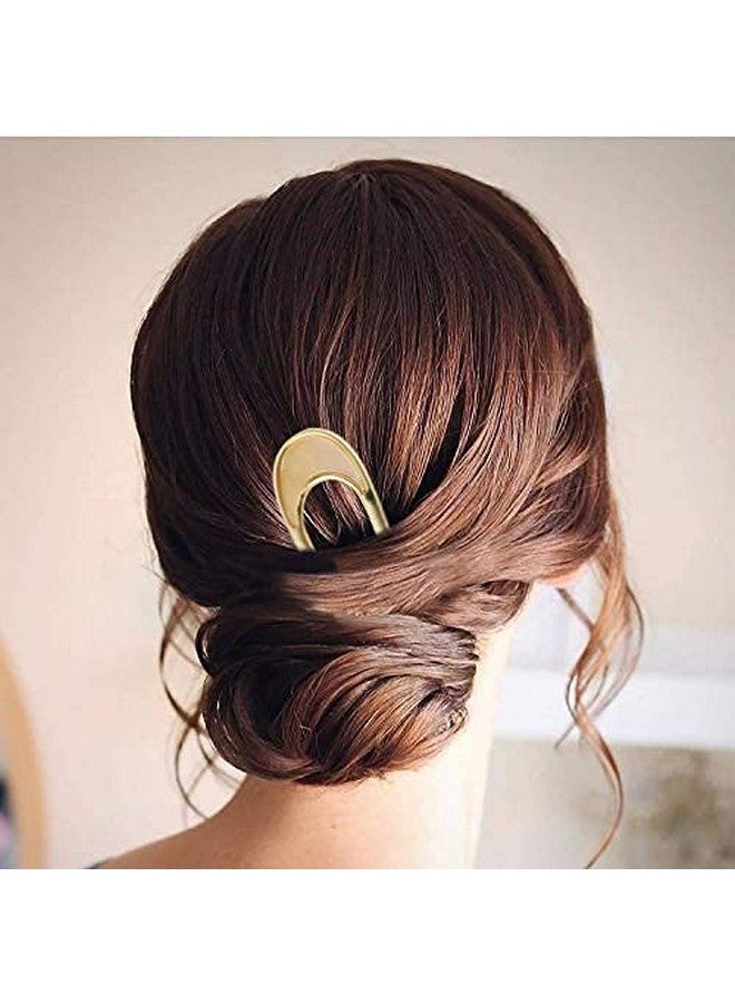 FRDTLUTHW U-Shaped Hair Pins Metal Vintage Hair Sticks French Hair Pin Hairstyle Chignon For Women, 2Pcs-Style 1 - Image 4