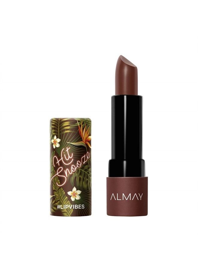 Almay Lip Vibes, Hit SnoOuncee, matte lipstick, Brown, 1 Count 