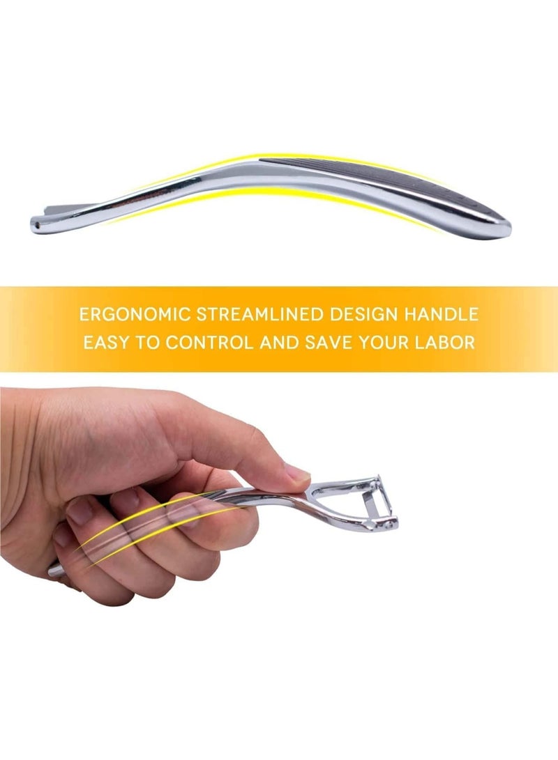 Lyaxm Vegetable Peeler Stainless Steel, –Stainless Steel Kitchen Knife-Style Vegetable & Fruit Peeler with Anti-Slip Handle for Potatoes, Apples, Carrots & More - Image 4