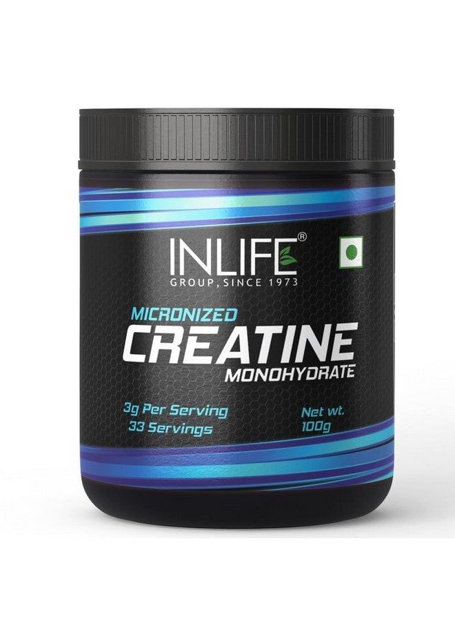 INLIFE كرياتين مونوهيدرات 100 جرام | مسحوق مكمل ميكرونيزيد | قبل أو بعد التمرين، أداء رياضي (بدون نكهة) - Image 4