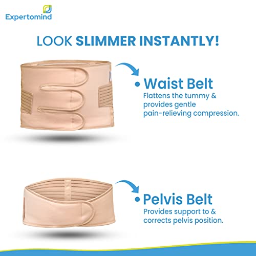 Expertomind Maternity Belt After Delivery C Section 2-in-1 Abdominal Belt for Women Body Shaper Large Size Abdominal Binder and Maternity Belt Skin - Image 3