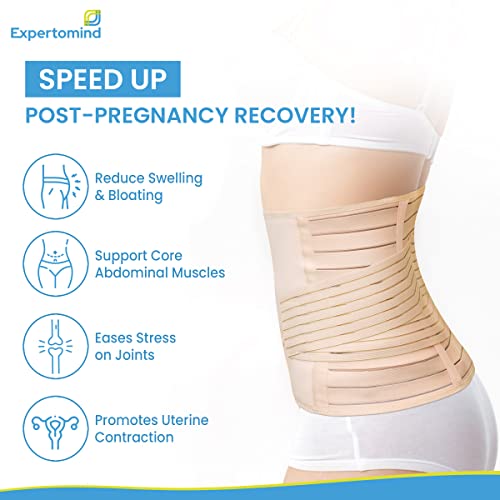 Expertomind Maternity Belt After Delivery C Section 2-in-1 Abdominal Belt for Women Body Shaper Large Size Abdominal Binder and Maternity Belt Skin - Image 2