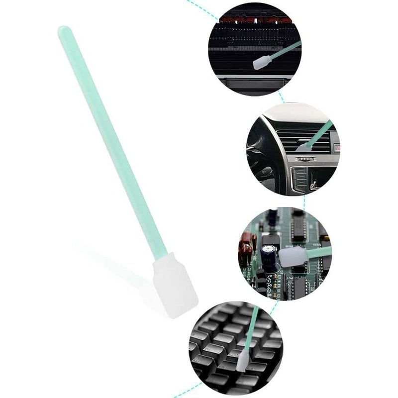 Pack of 100pcs Multipurpose Foam Tip Cleaning Foam Swabs- cleaning swab kit for Optical lens - Clean Optical Equipments 13 CM (Pack of 100 - Image 3