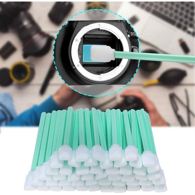 Pack of 100pcs Multipurpose Foam Tip Cleaning Foam Swabs- cleaning swab kit for Optical lens - Clean Optical Equipments 13 CM (Pack of 100 - Image 5