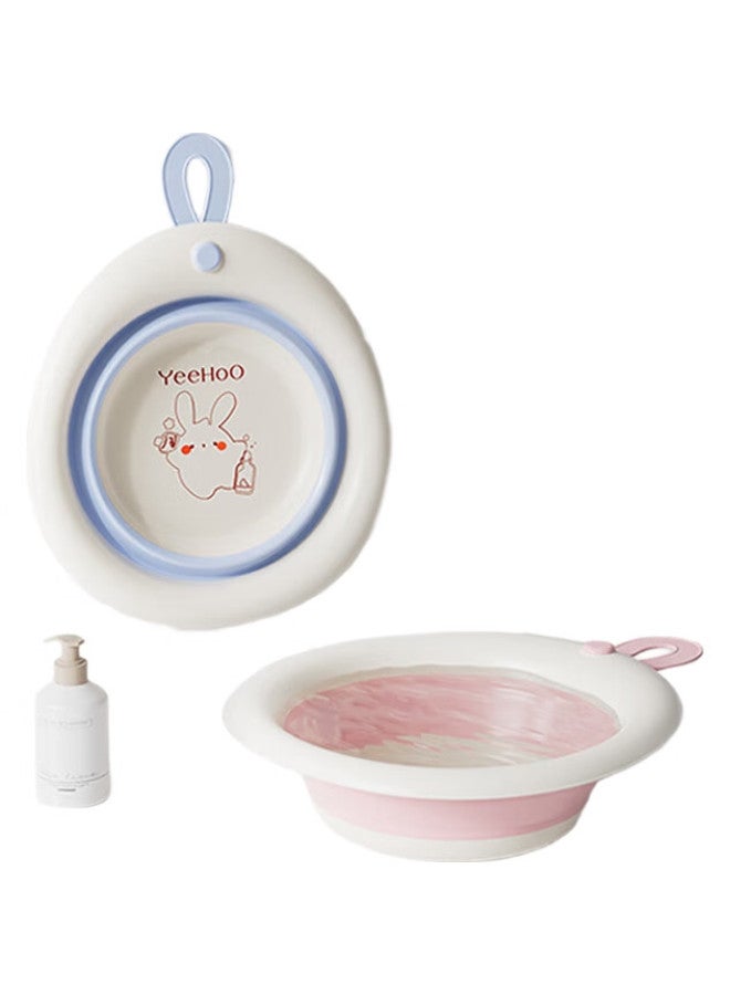 YEEHOO Newborn Foldable Washbasin, Baby Foot Washing Basin, Diaper Changing Basin, Children'S Face Basin, Infant - 2 Pack - Image 1