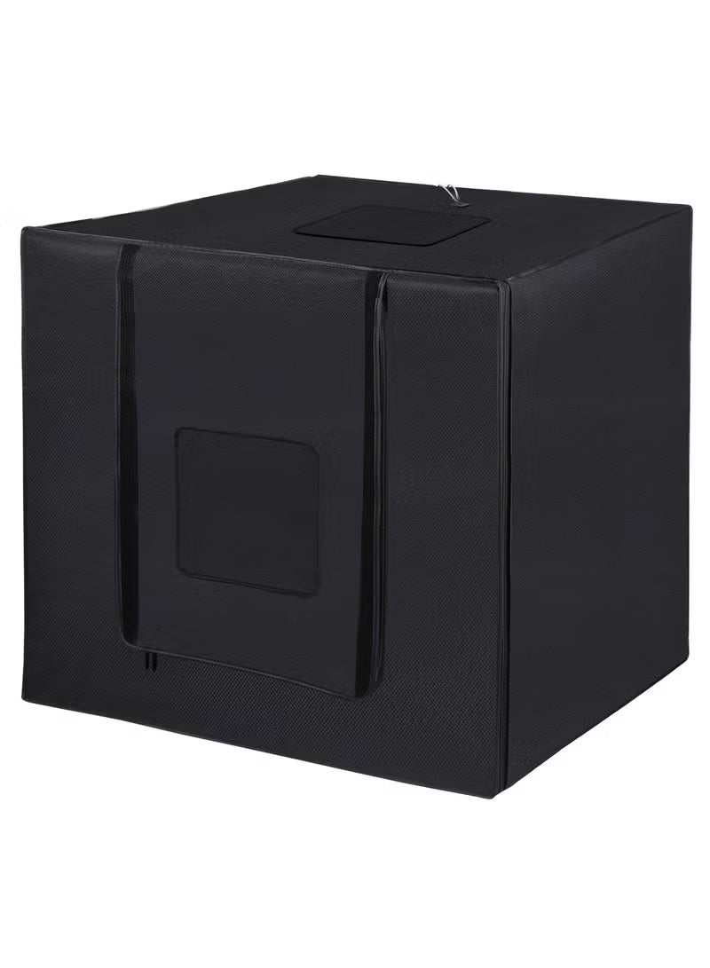 والالا مجموعة صندوق إضاءة استوديو تصوير بإضاءة بيضاء 80 واط 8500 لومن قابلة للطي محمولة مقاس 31.5 بوصة/80 سم مع خلفيات بثلاثة ألوان (أسود، أبيض، برتقالي) - Image 2