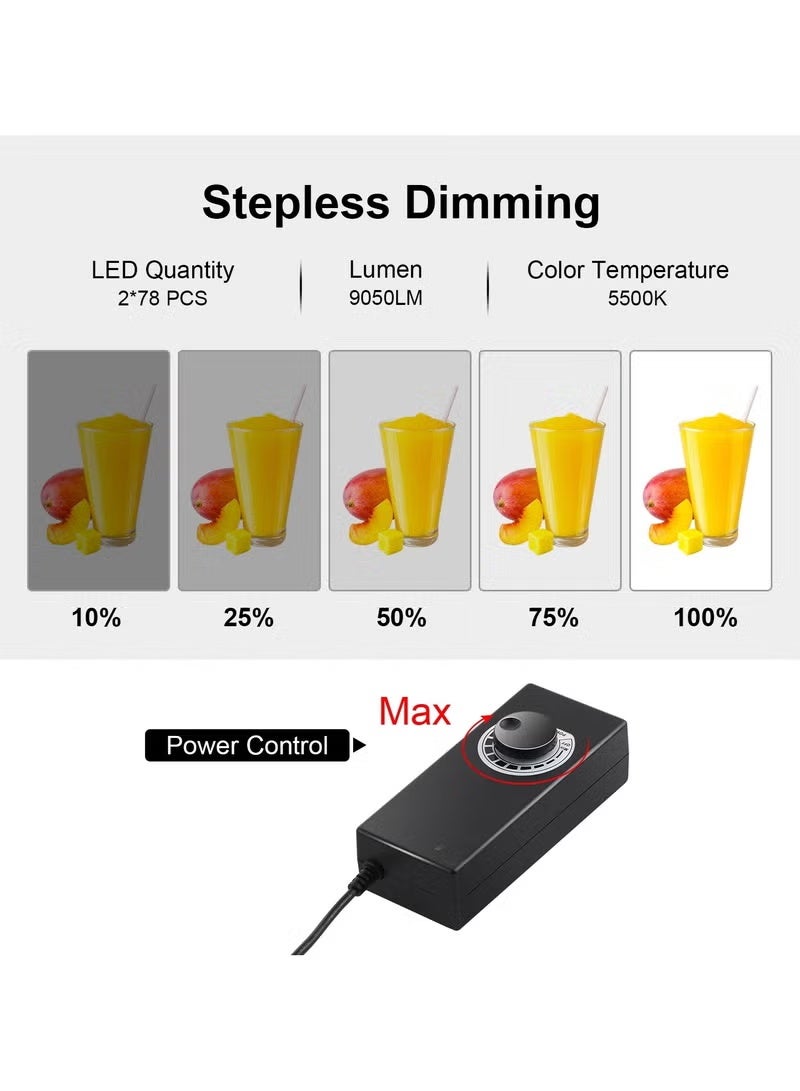 والالا مجموعة صندوق إضاءة استوديو تصوير بإضاءة بيضاء 80 واط 8500 لومن قابلة للطي محمولة مقاس 31.5 بوصة/80 سم مع خلفيات بثلاثة ألوان (أسود، أبيض، برتقالي) - Image 5