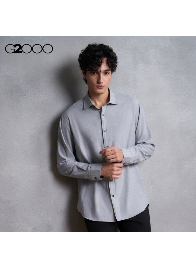 G2000 Men's Autumn Winter Comfortable Casual Long Sleeve Shirt Cotton Skin-friendly Mall Same Style - Image 2