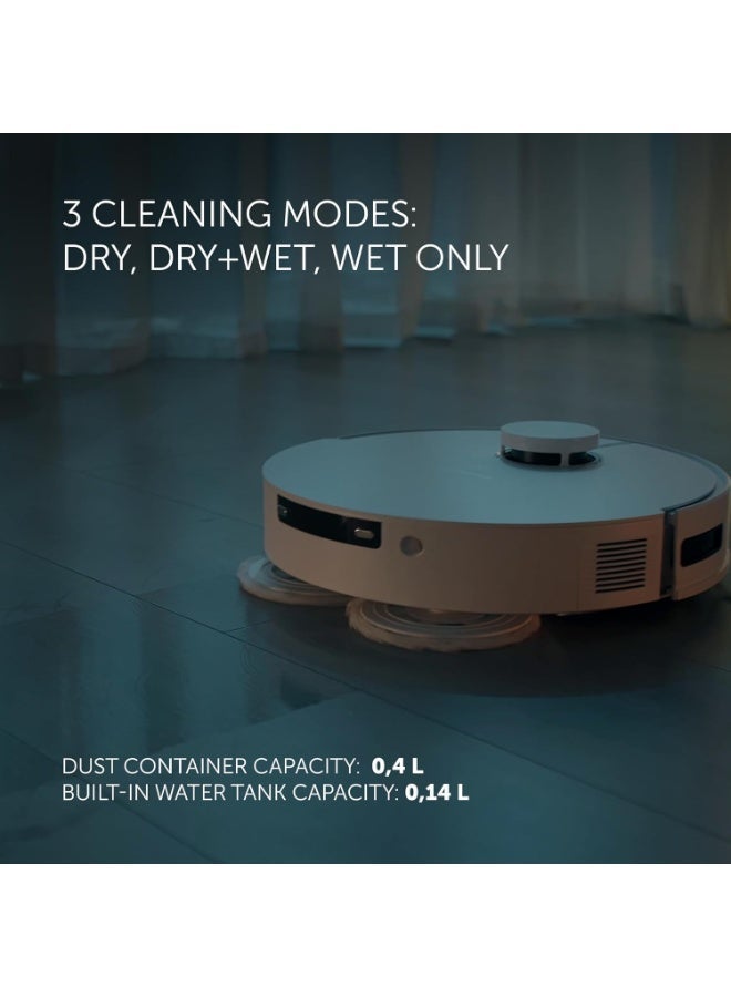 Polaris Robot Vacuum & Mop with Self-Cleaning Station | 10,000 Pa Suction, Laser Nav + AI Camera, 4L Dust + 4L Water Tanks, 240min Runtime, Wi-Fi App, 5-Map Memory - Image 4