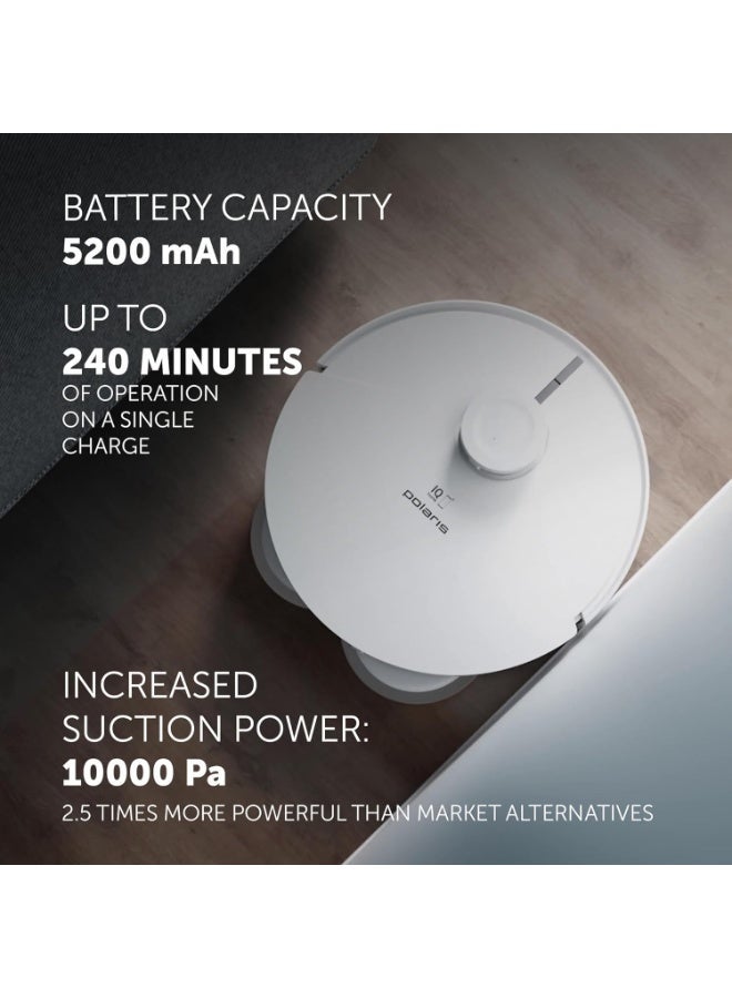 Polaris Robot Vacuum & Mop with Self-Cleaning Station | 10,000 Pa Suction, Laser Nav + AI Camera, 4L Dust + 4L Water Tanks, 240min Runtime, Wi-Fi App, 5-Map Memory - Image 5