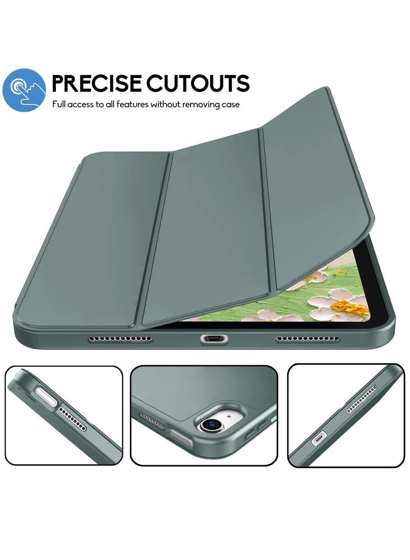 SmartGrist Smart Trifold Stand Case for iPad 10th Generation (10.9 Inch, 2022) with Pencil Holder - Soft TPU Back, Auto Wake/Sleep - Pine Green - Image 5